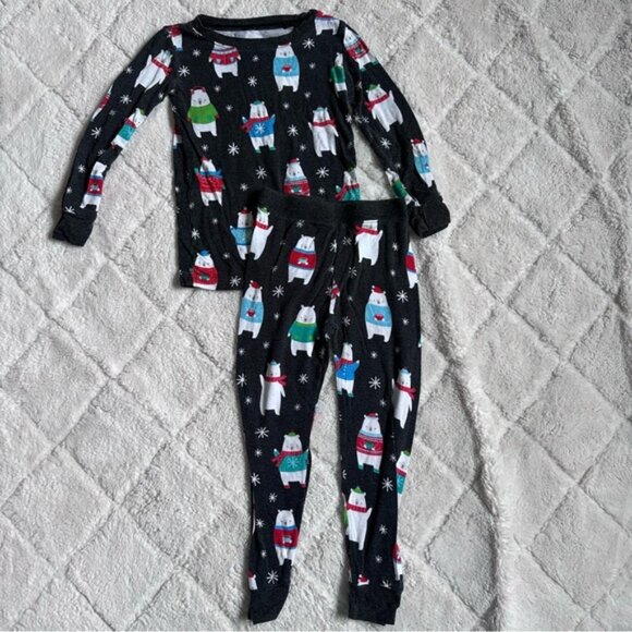 Little Sleepies | Christmas Polar Bear Pals Two Piece Pajama Set | Size 2T - Picture 2 of 7